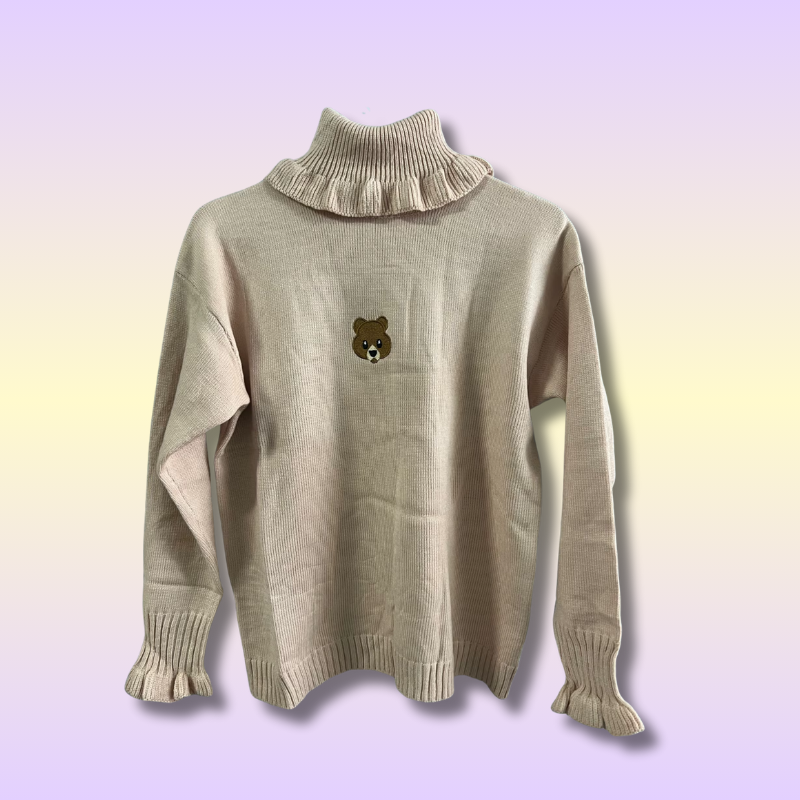 Pull Kawaii à Col Montant