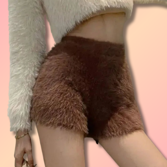 Fluffy Fur Shorts
