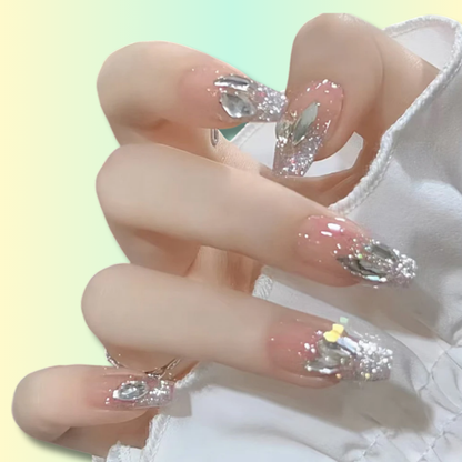 Lot de 24 Faux Ongles à Presser Kawaii