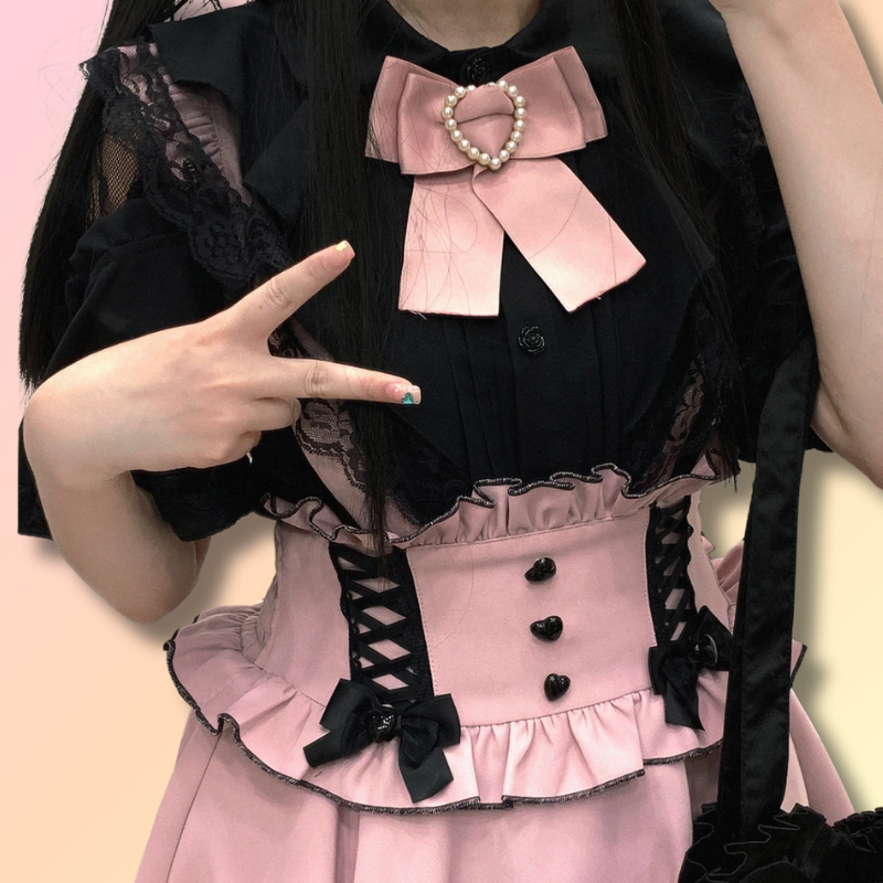 Chemisier Lolita à Manches Courtes