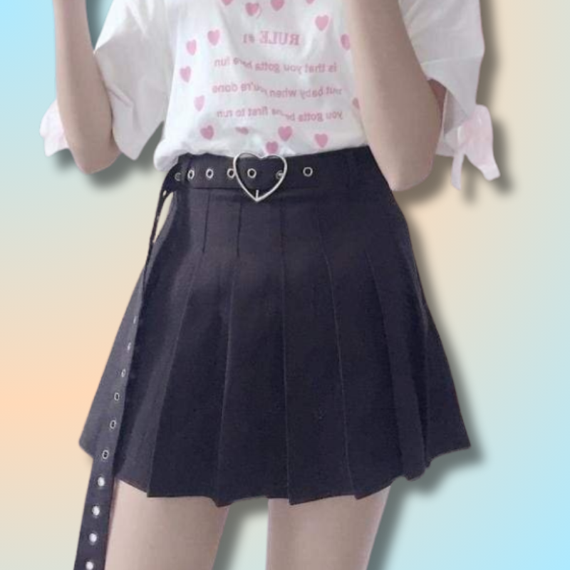 Charming Kawaii Pleated Skirt