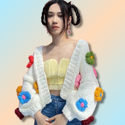 Manches Bouffantes kawaii Cardigan