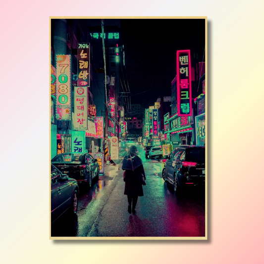 Night Neon City Poster