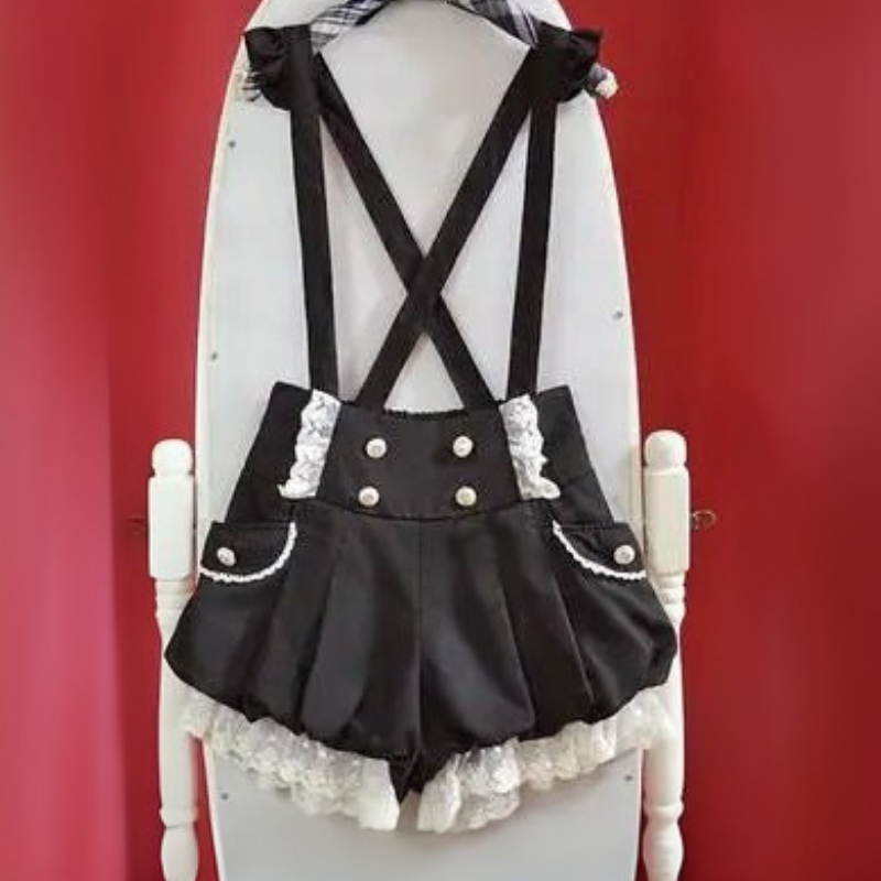 Salopette Short Retro Kawaii