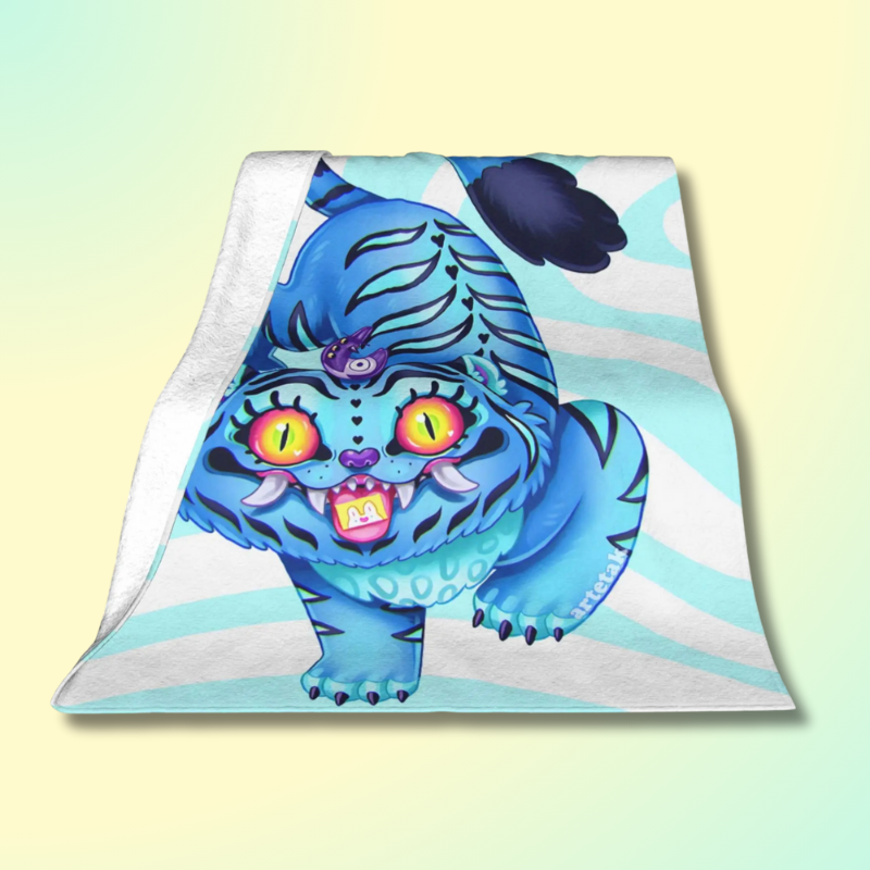 Derpy Tiger Demon Hunters Kawaii Plush Blanket