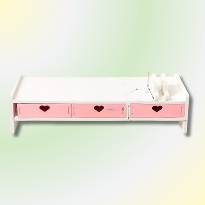 Kawaii Pink Student Desk Storage