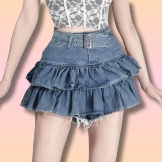 Mini Jupe Jean Kawaii