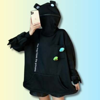 Sweat à Capuche Grenouille Kawaii