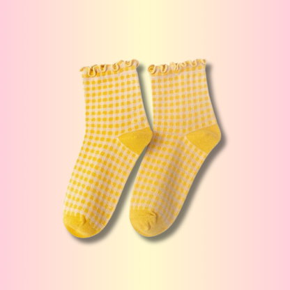 Chaussette Kawaii Damier