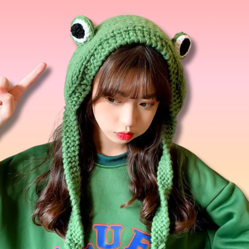 Bonnet Kawaii Grenouille
