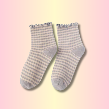 Chaussette Kawaii Damier