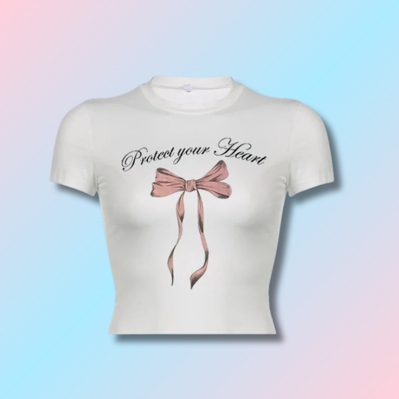Kawaii Aesthetic Y2K Crop Tshirt