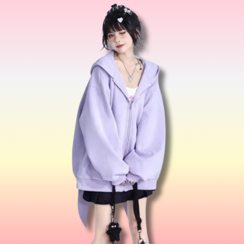 Sweat à Capuche Kawaii Oreilles de Lapin 