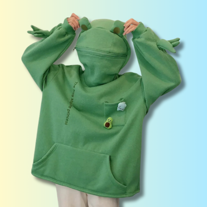 Sweat à Capuche Grenouille Kawaii