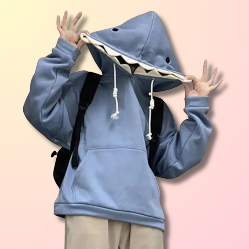 Sweat à Capuche Requin Kawaii