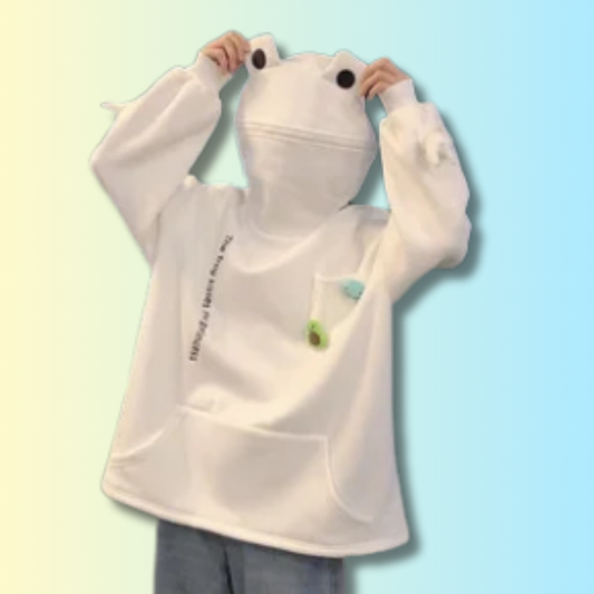 Sweat à Capuche Grenouille Kawaii