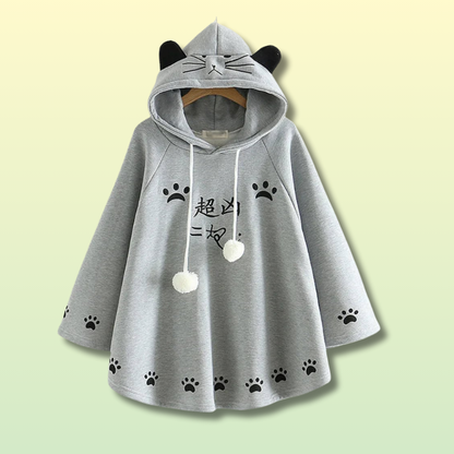 Cat Ears Women Kawaii Hoodie Cloak