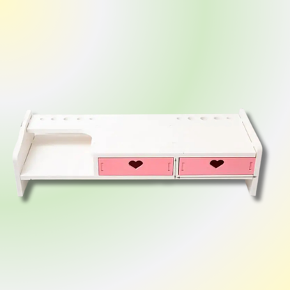 Kawaii Pink Student Desk Storage