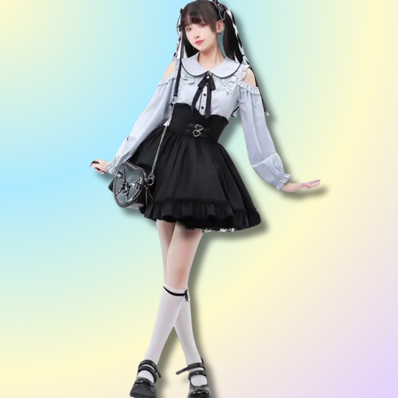 Mini Jupe Noir Harajuku