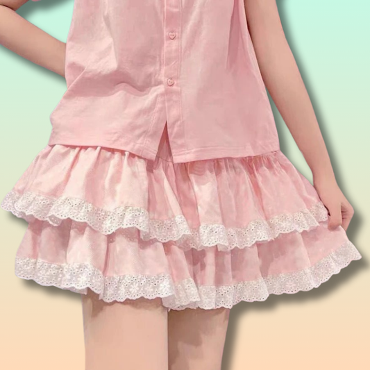 Kawaii Lace Mini Skirt
