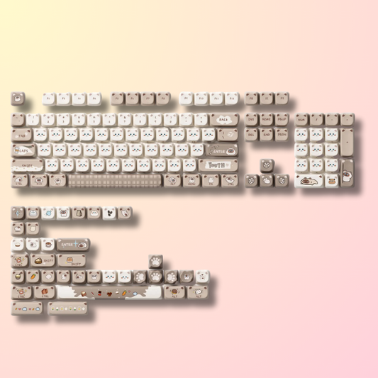 Touche de Clavier Kawaii Chat Siamois