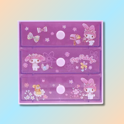 Kawaii Three-Tier Drawer Storage Box