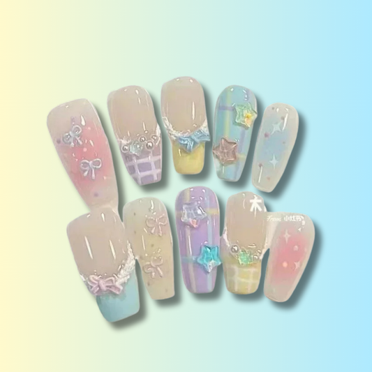 Faux Ongles Pastel Kawaii