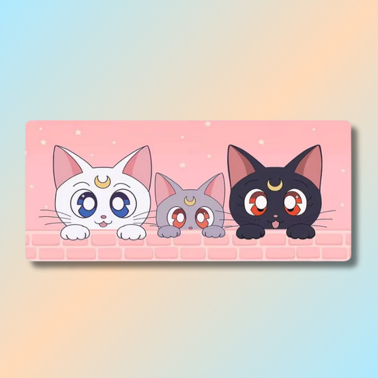 Kawaii Cat Printed Large Mouse Pad