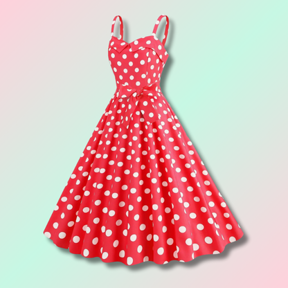 Kawaii Bow Tie Pin-Up Dress
