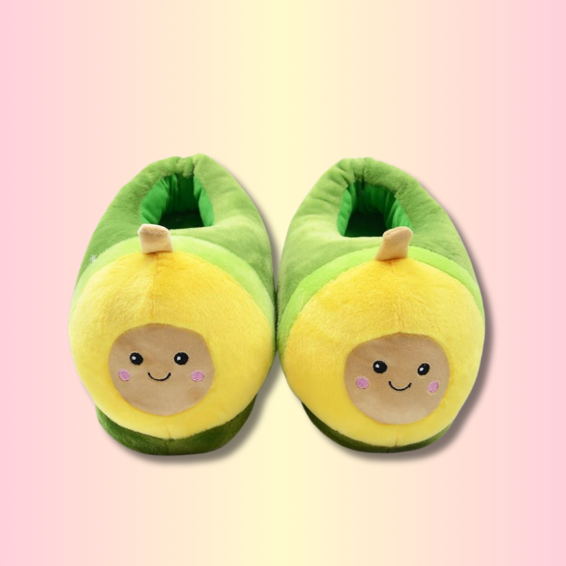 Pantoufles Avocat Kawaii