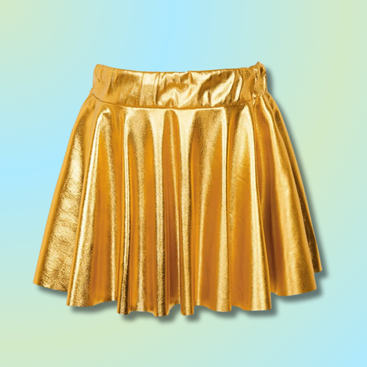 Kawaii Faux Leather Skirt