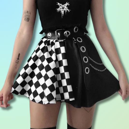 Edgy Kawaii Goth Skirt