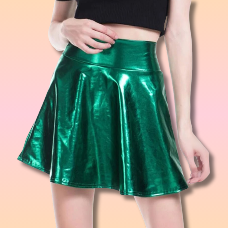 Kawaii Leather Mini Skirt