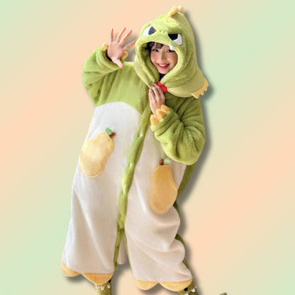 Winter Fleece Nightgown Dress Kawaii