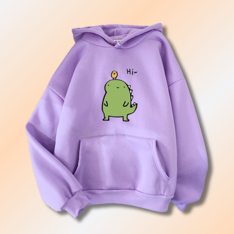 Sweat à Capuche Dinosaure Harajuku Kawaii