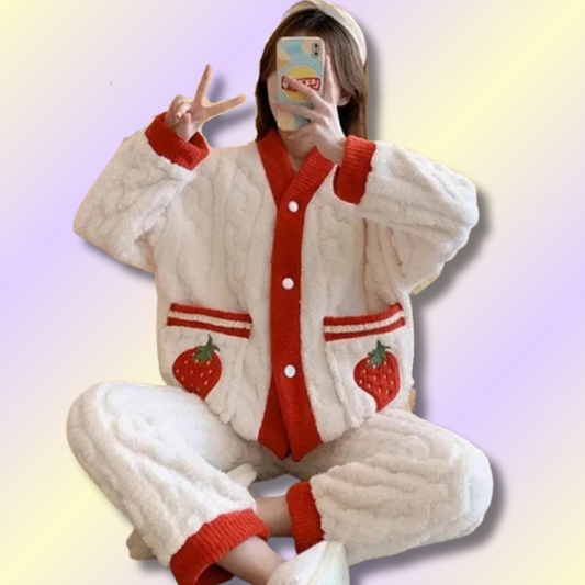Winter Flannel Pajamas Set
