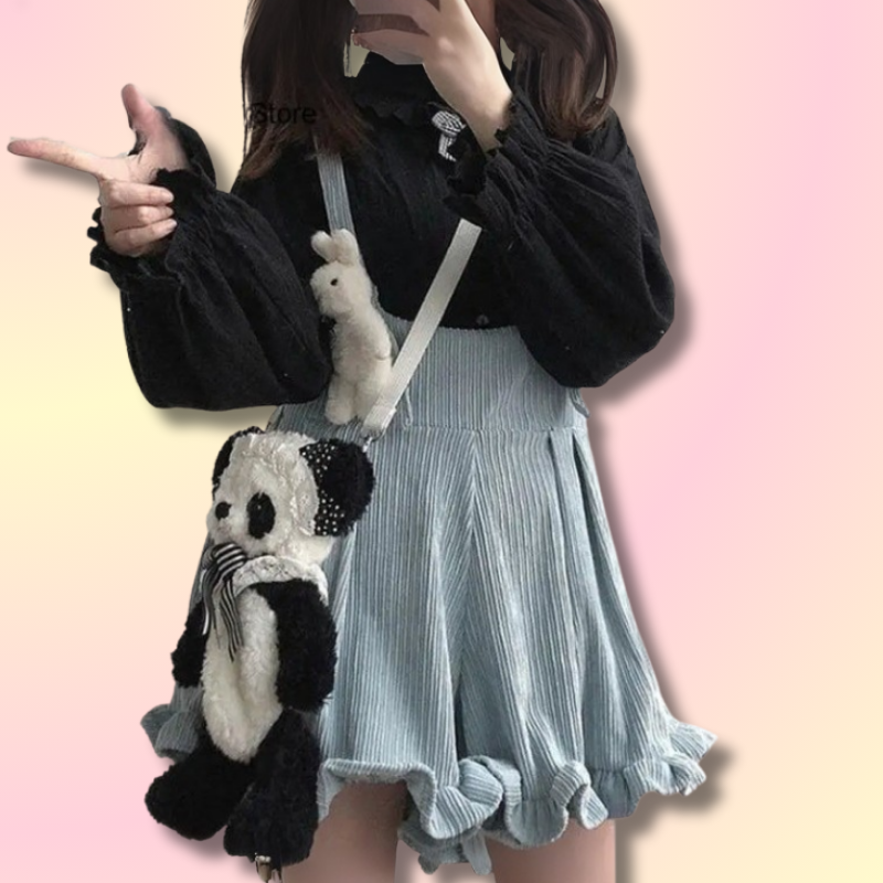 Cute Corduroy Short Dungarees
