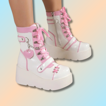 Kawaii Lace-Up Boots
