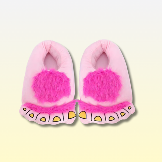 Chausson patte de panthere rose