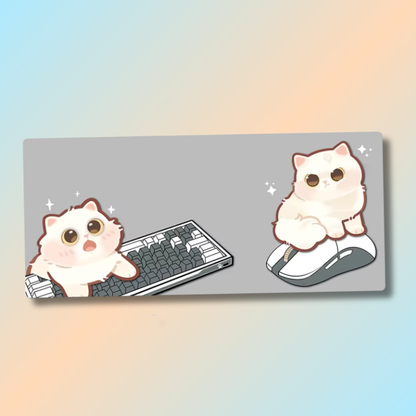 Kawaii Cat Printed Large Mouse Pad