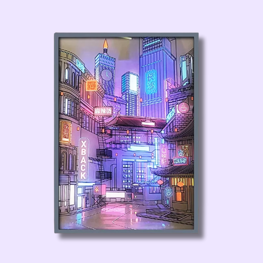 LED Beautiful City Night Wall Art