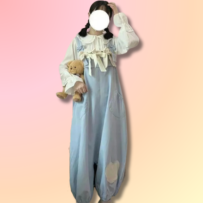 Salopette Kawaii à Nœuds