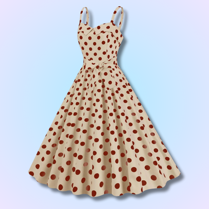 Kawaii Bow Tie Pin-Up Dress