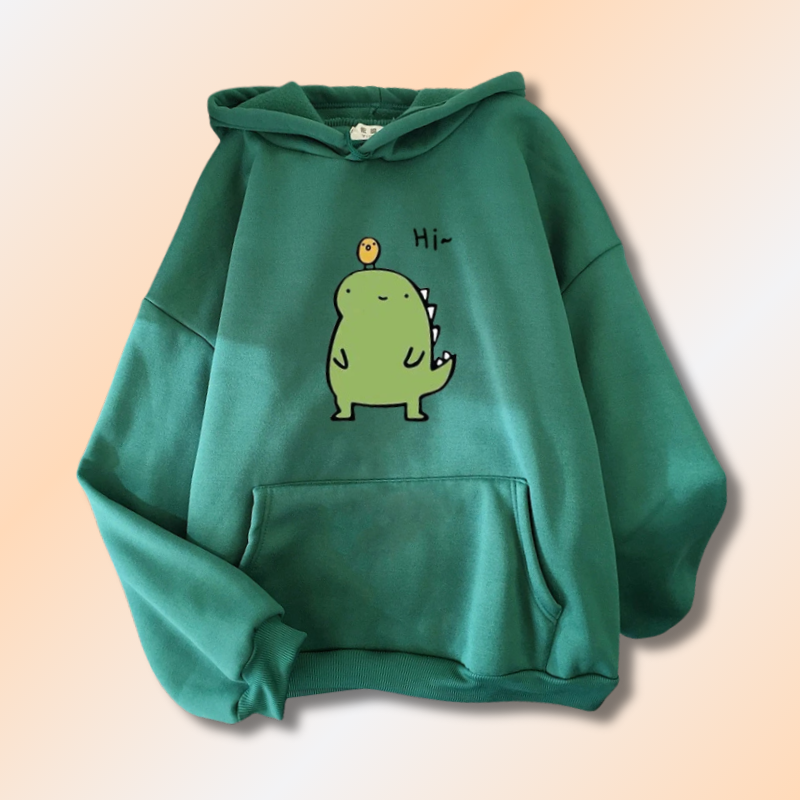 Sweat à Capuche Dinosaure Harajuku Kawaii