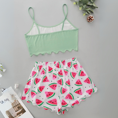 Ensemble Pyjama Short motif Pastèque