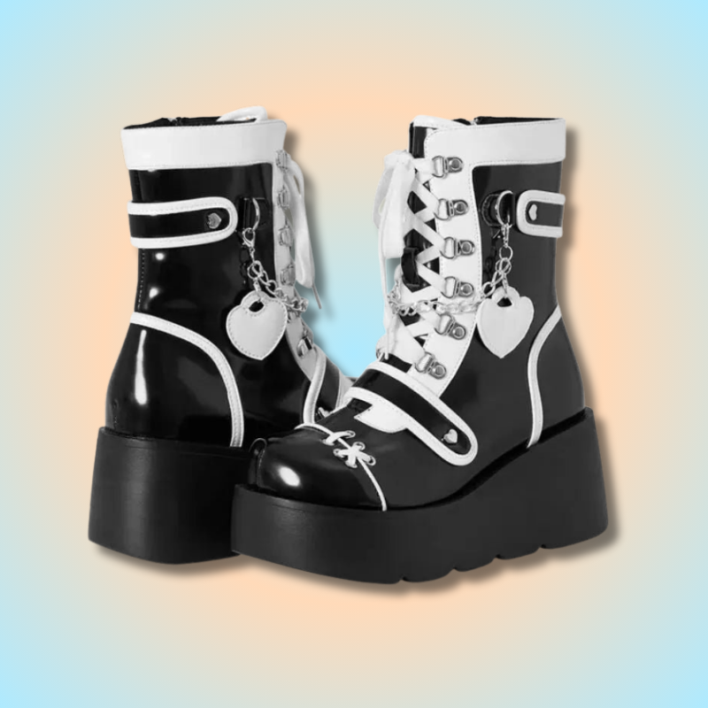 Kawaii Lace-Up Boots