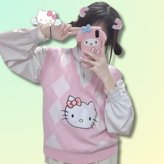 Kawaii Pink Hello Kitty Vest
