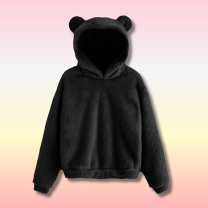 Sweat à Capuche en Polaire Oreilles d'Ours 