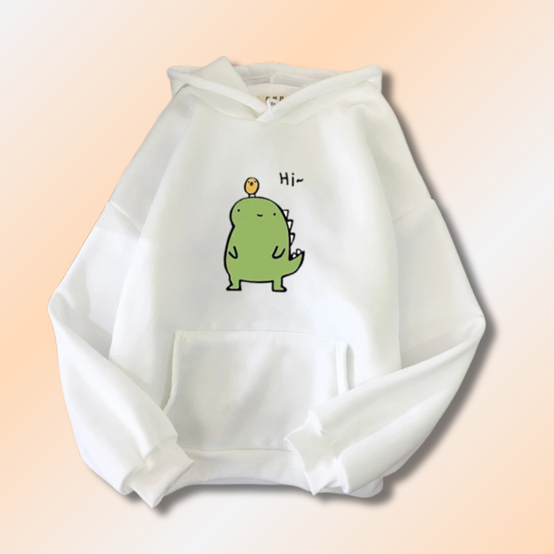 Sweat à Capuche Dinosaure Harajuku Kawaii