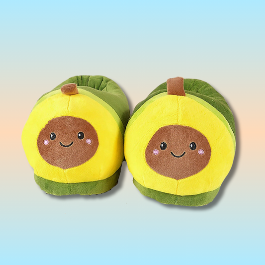 Pantoufles Peluche Avocat